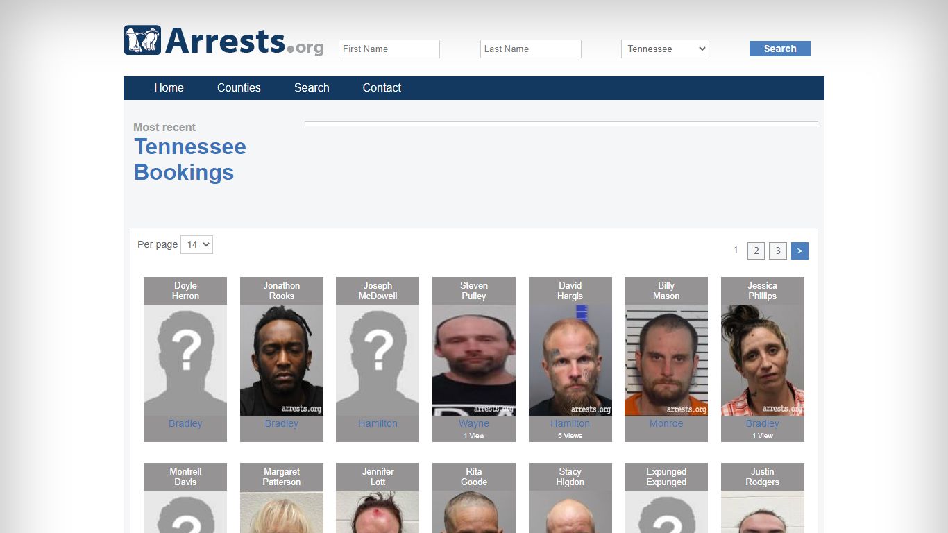 Tennessee Arrests and Inmate Search